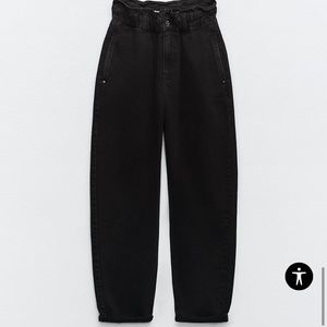 Zara Black Paperbag Jeans